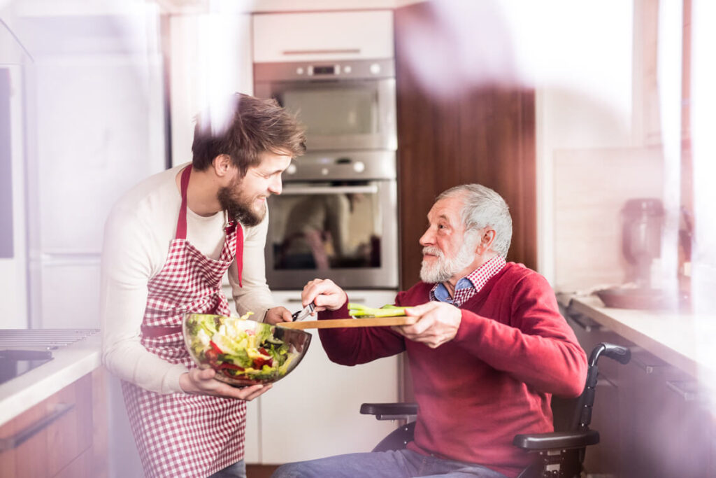 tipos de pais cozinhando com o filho