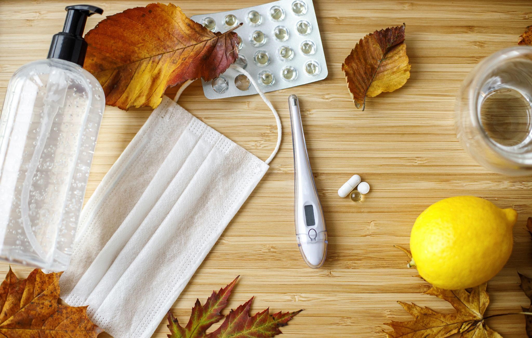Elementos que remetem à gripe e alguns alimentos que melhoram a imunidade