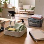 organização da casa, produtos de limpeza